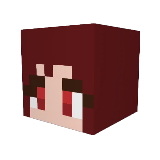 komachi1007 Minecraft avatar head, 3D render
