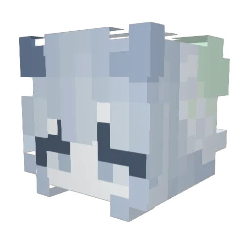 komaciine Minecraft avatar head, 3D render