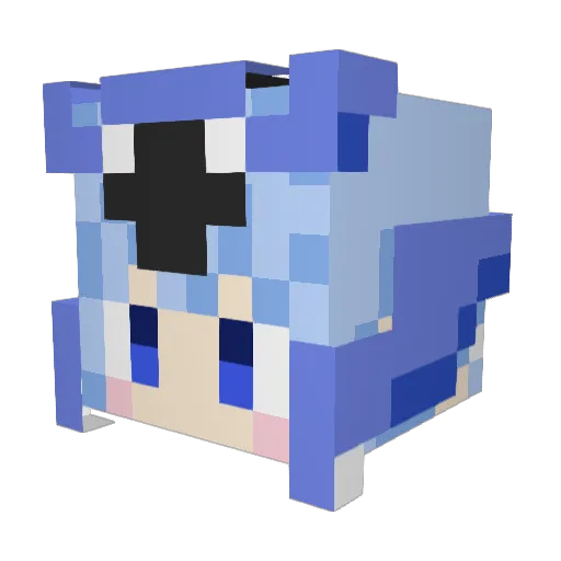 komagome12 Minecraft avatar head, 3D render