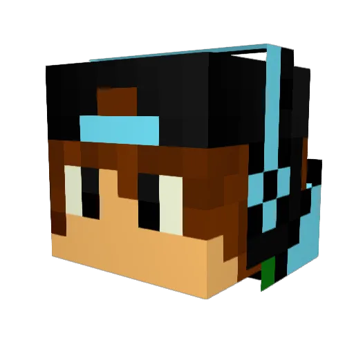 komainu17 Minecraft avatar head, 3D render