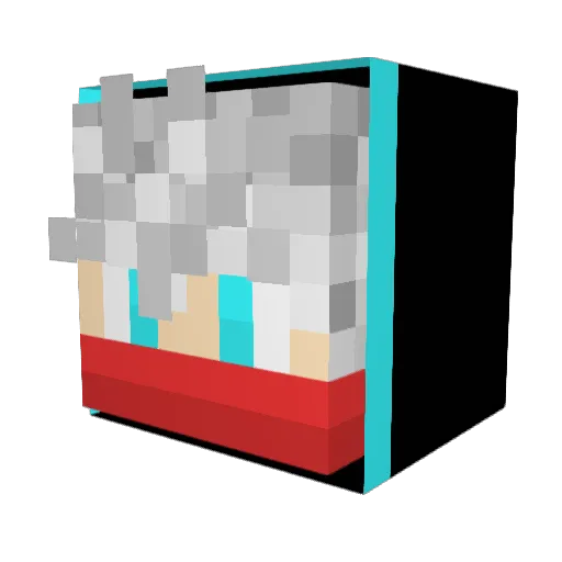 komamusubi Minecraft avatar head, 3D render