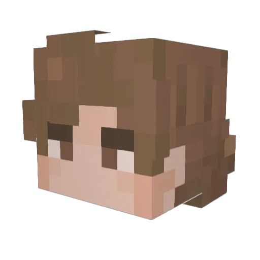 komandoV Minecraft avatar head, 3D render
