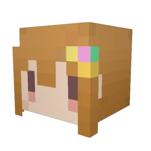 komari15 Minecraft avatar head, 3D render