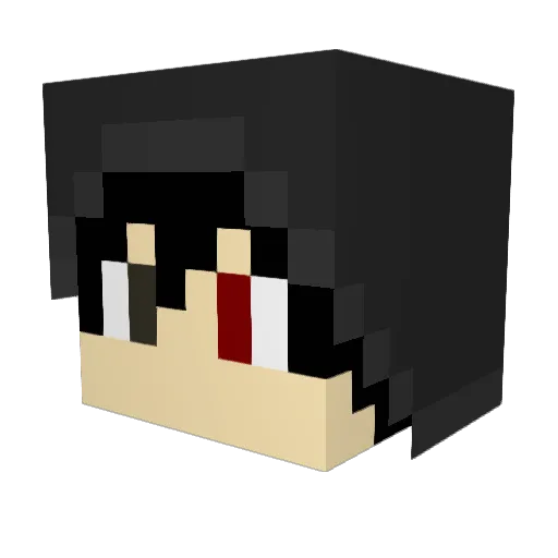 komari Minecraft avatar head, 3D render