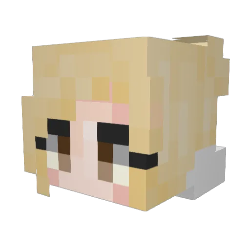 komatsu777 Minecraft avatar head, 3D render