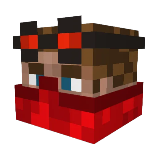 kombatpeek Minecraft avatar head, 3D render
