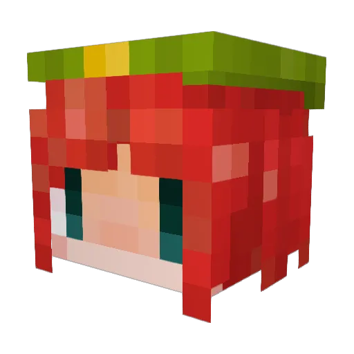 komi_suke Minecraft avatar head, 3D render