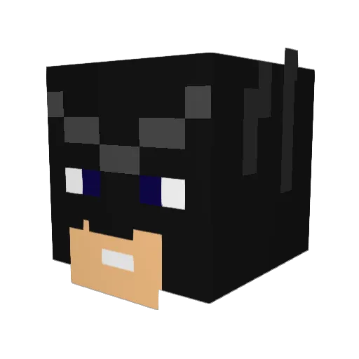komikado_ Minecraft avatar head, 3D render