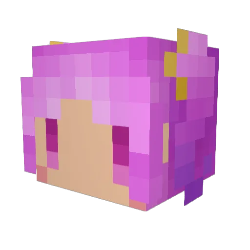 komimix Minecraft avatar head, 3D render
