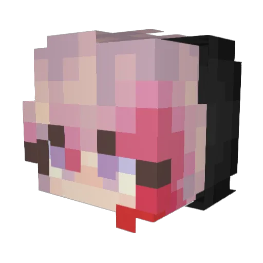 kominax Minecraft avatar head, 3D render