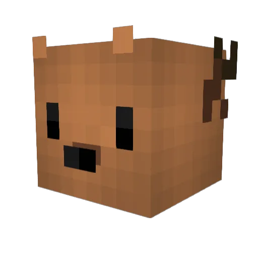 komioPRIME Minecraft avatar head, 3D render