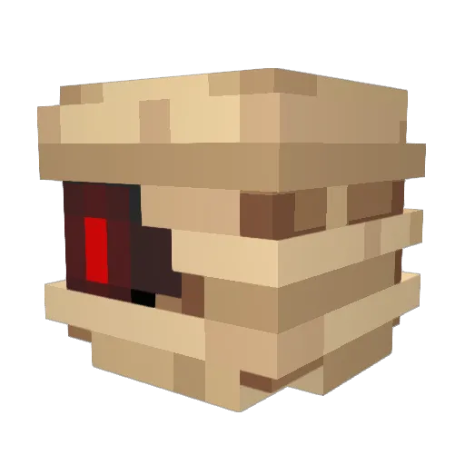 komkie Minecraft avatar head, 3D render