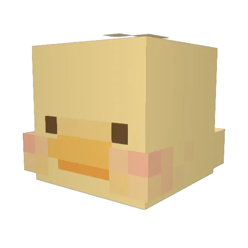 komking Minecraft avatar head, 3D render