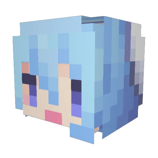 komodesu Minecraft avatar head, 3D render