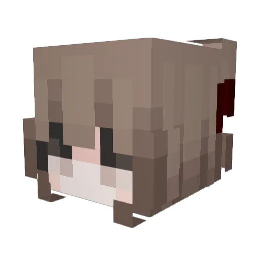 komomo0 Minecraft avatar head, 3D render