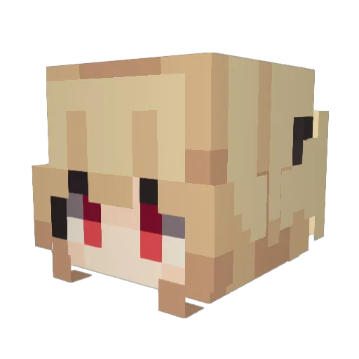 komorbee Minecraft avatar head, 3D render