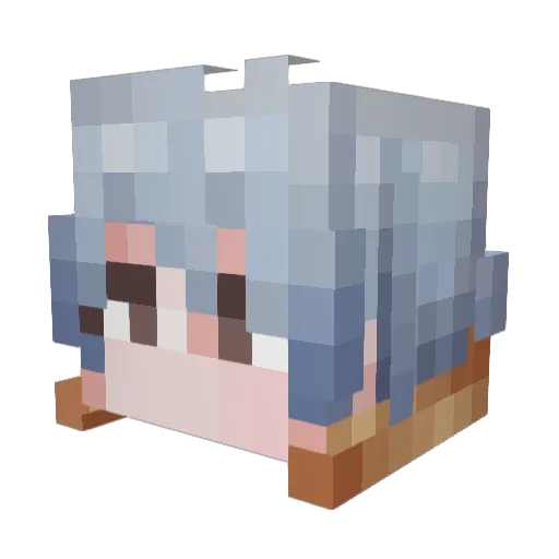 komoreb_i Minecraft avatar head, 3D render