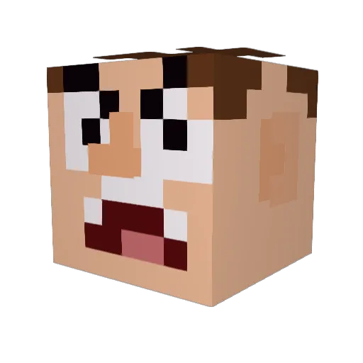 komp0cikk Minecraft avatar head, 3D render