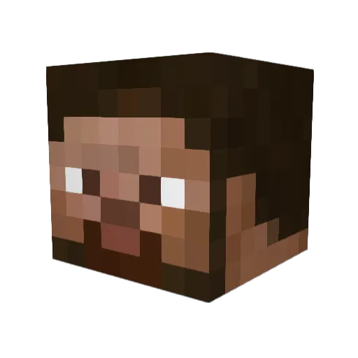 kompel Minecraft avatar head, 3D render