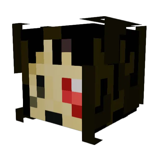 kompot_babci Minecraft avatar head, 3D render