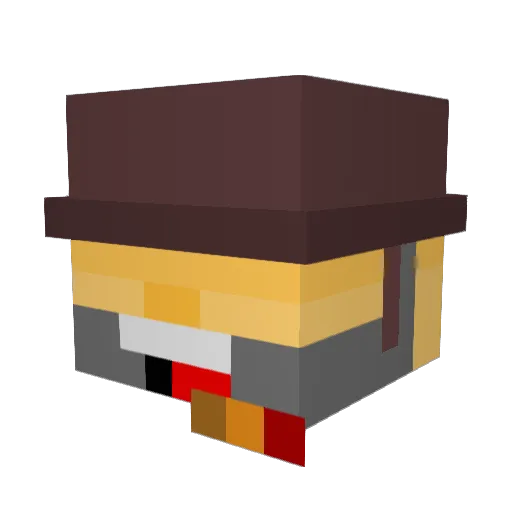 komputrilo3 Minecraft avatar head, 3D render