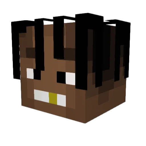 komsar Minecraft avatar head, 3D render