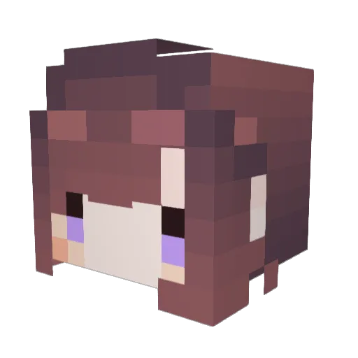 komugiri Minecraft avatar head, 3D render