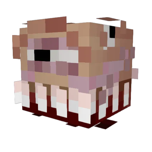 komumun Minecraft avatar head, 3D render