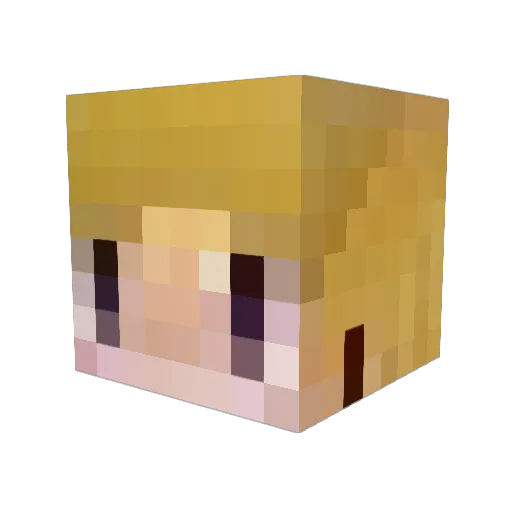 kon43 Minecraft avatar head, 3D render