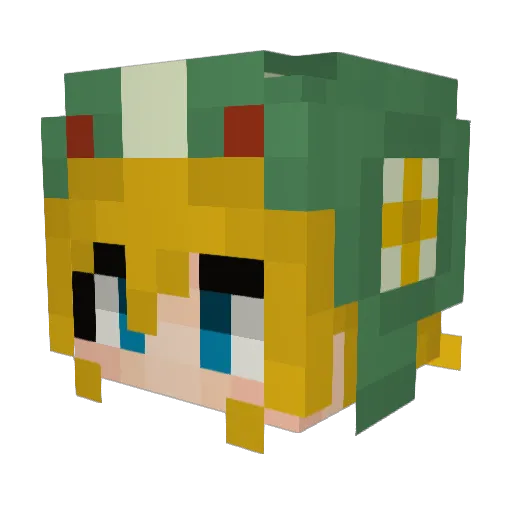 konakonaaaa Minecraft avatar head, 3D render