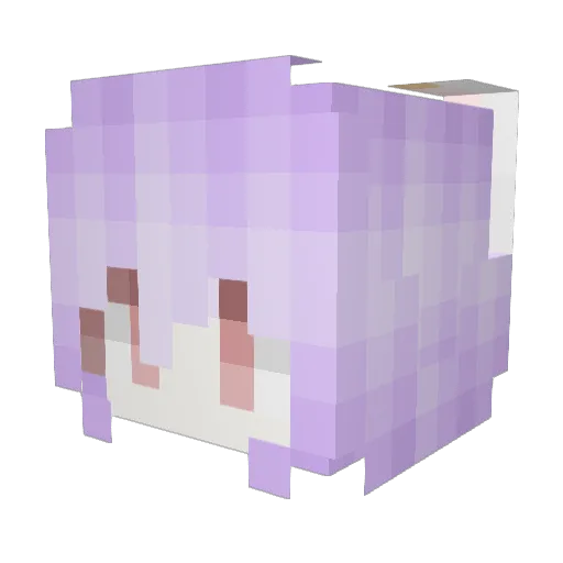 konakonata Minecraft avatar head, 3D render