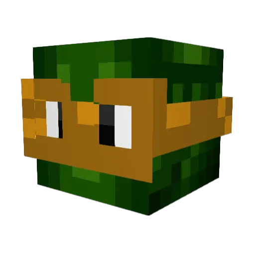konalizard Minecraft avatar head, 3D render