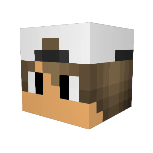 konasportsman Minecraft avatar head, 3D render