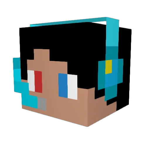 konatiizuu Minecraft avatar head, 3D render