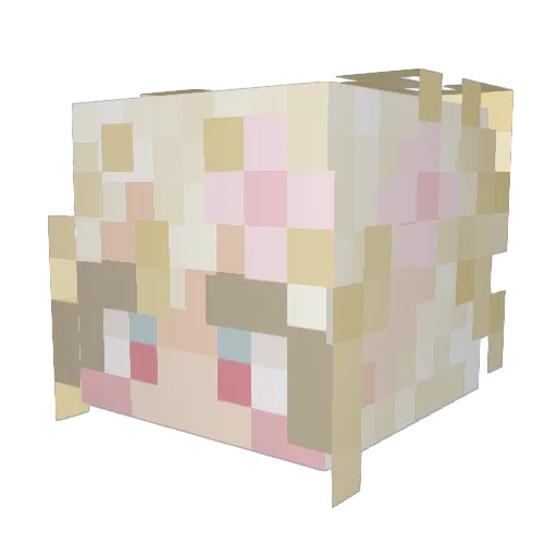konbanyan Minecraft avatar head, 3D render