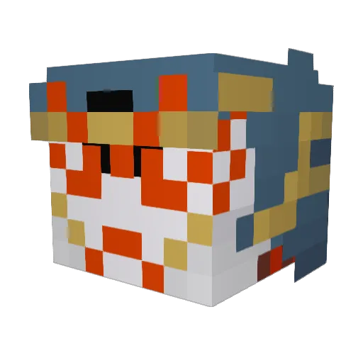 konbu0730 Minecraft avatar head, 3D render