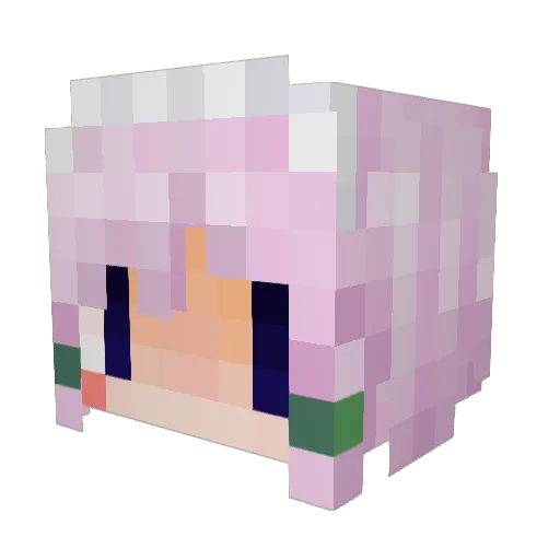 konbu1211 Minecraft avatar head, 3D render