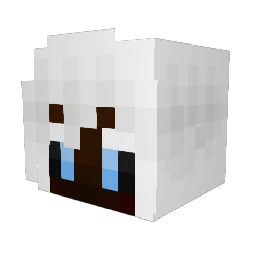 koneksje Minecraft avatar head, 3D render
