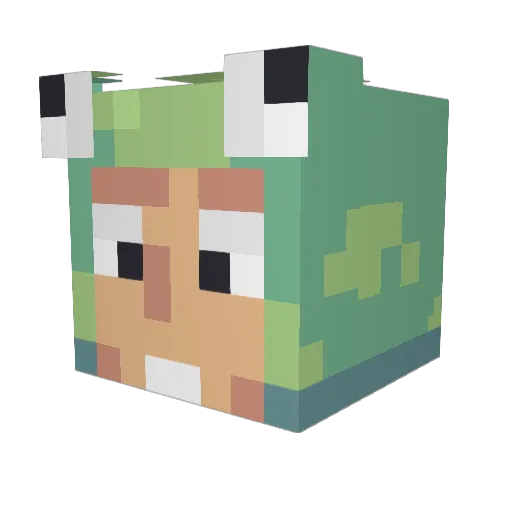 konex100 Minecraft avatar head, 3D render
