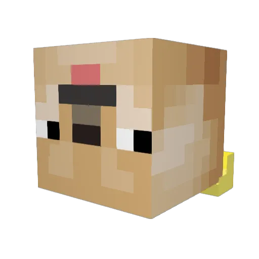 konfoose Minecraft avatar head, 3D render