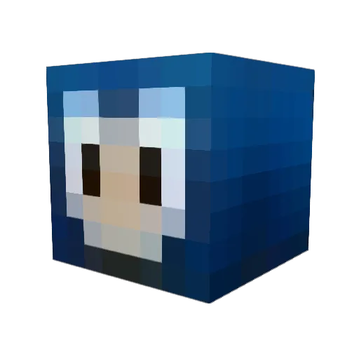 kong3e Minecraft avatar head, 3D render