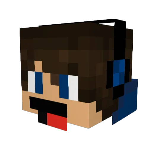 kongZa101 Minecraft avatar head, 3D render