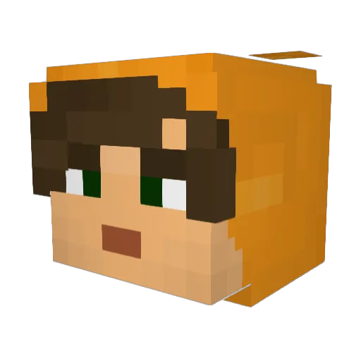 kong_xo Minecraft avatar head, 3D render