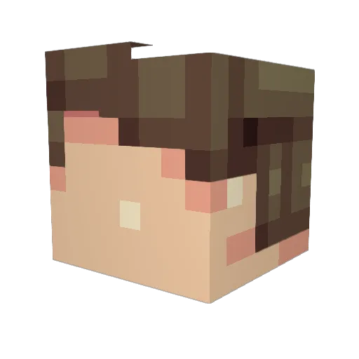konglukaspn Minecraft avatar head, 3D render