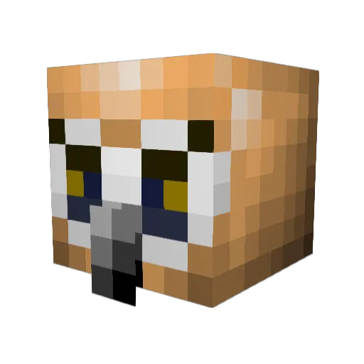kongsdal Minecraft avatar head, 3D render