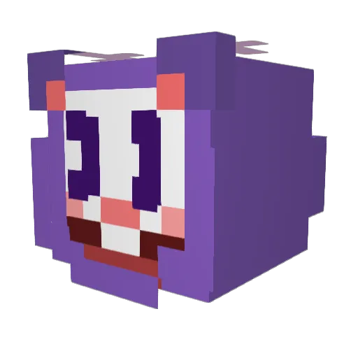 kongz Minecraft avatar head, 3D render