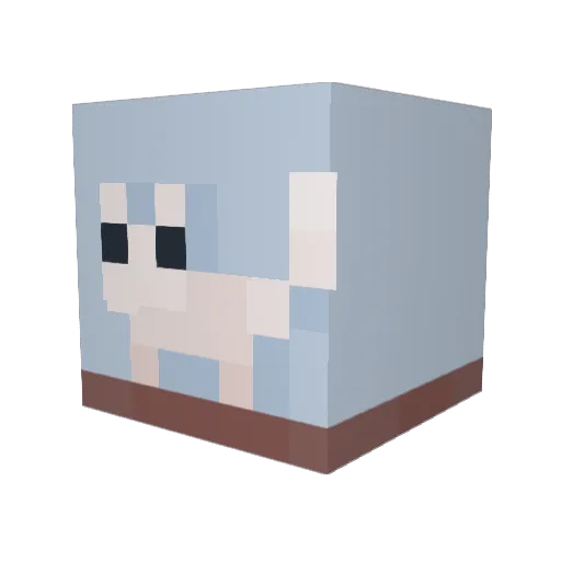 konichiwatuli Minecraft avatar head, 3D render