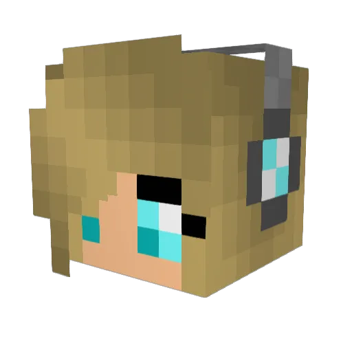 konie9 Minecraft avatar head, 3D render