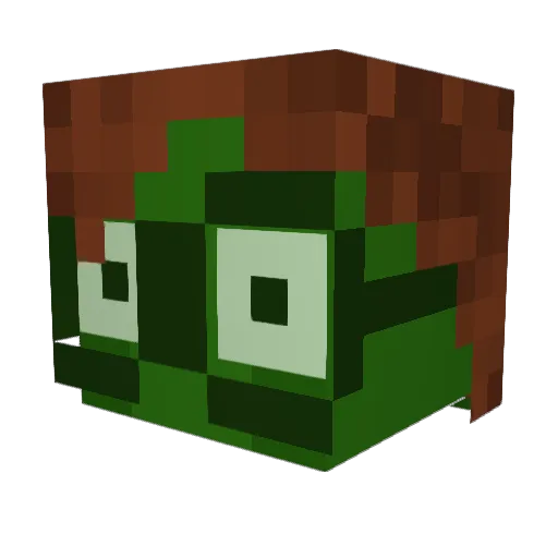 konik959 Minecraft avatar head, 3D render