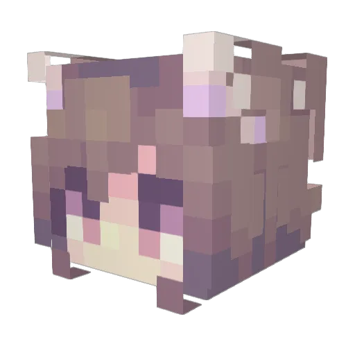 konkawe Minecraft avatar head, 3D render